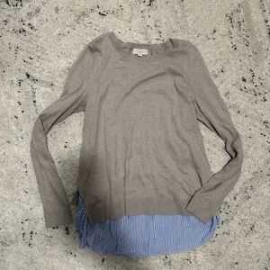 LOFT Heather Gray Knit Top